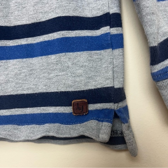 Janie and Jack boys' rugby shirt size 2T blue and grey - Picture 3 of 7